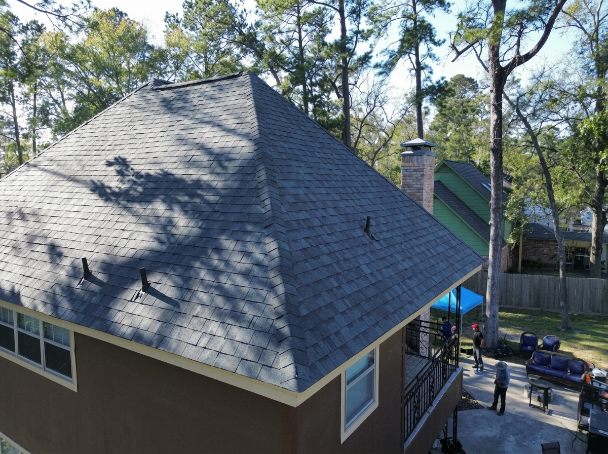 Completed roofing project in Spring, Texas